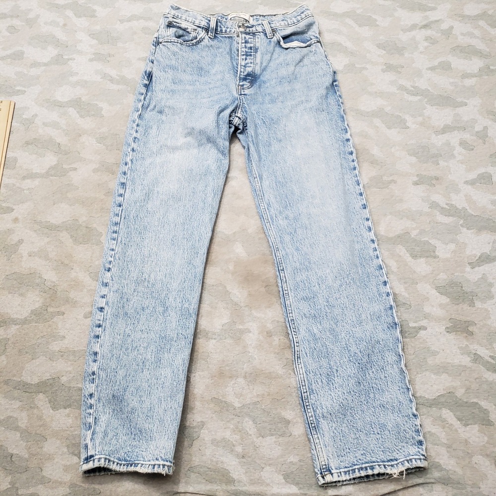 Abercrombie & Fitch Jeans Womens 27/4 Blue The Dad High Rise Denim Light Wash